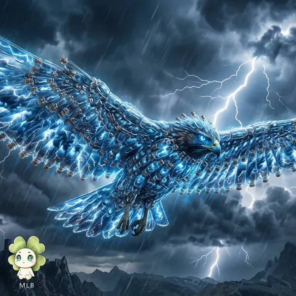 El Descenso — El cazador en picado. Cae desde la nube con las alas cerradas y el aire se abre a su paso.