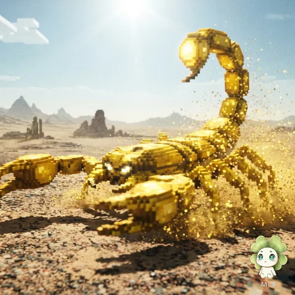 Escorpión de Oro — El Rey de la Duna. Camina despacio porque puede permitírselo.