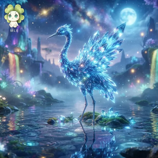 Grulla de Vidrio — La Elegante. Camina por el agua sin romperla y sin romperse.