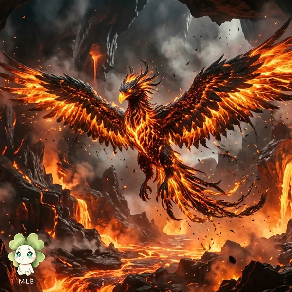 Fénix de Vulkaria — La Que Arde. Muere cada noche y no le importa: sabe cómo acaba.